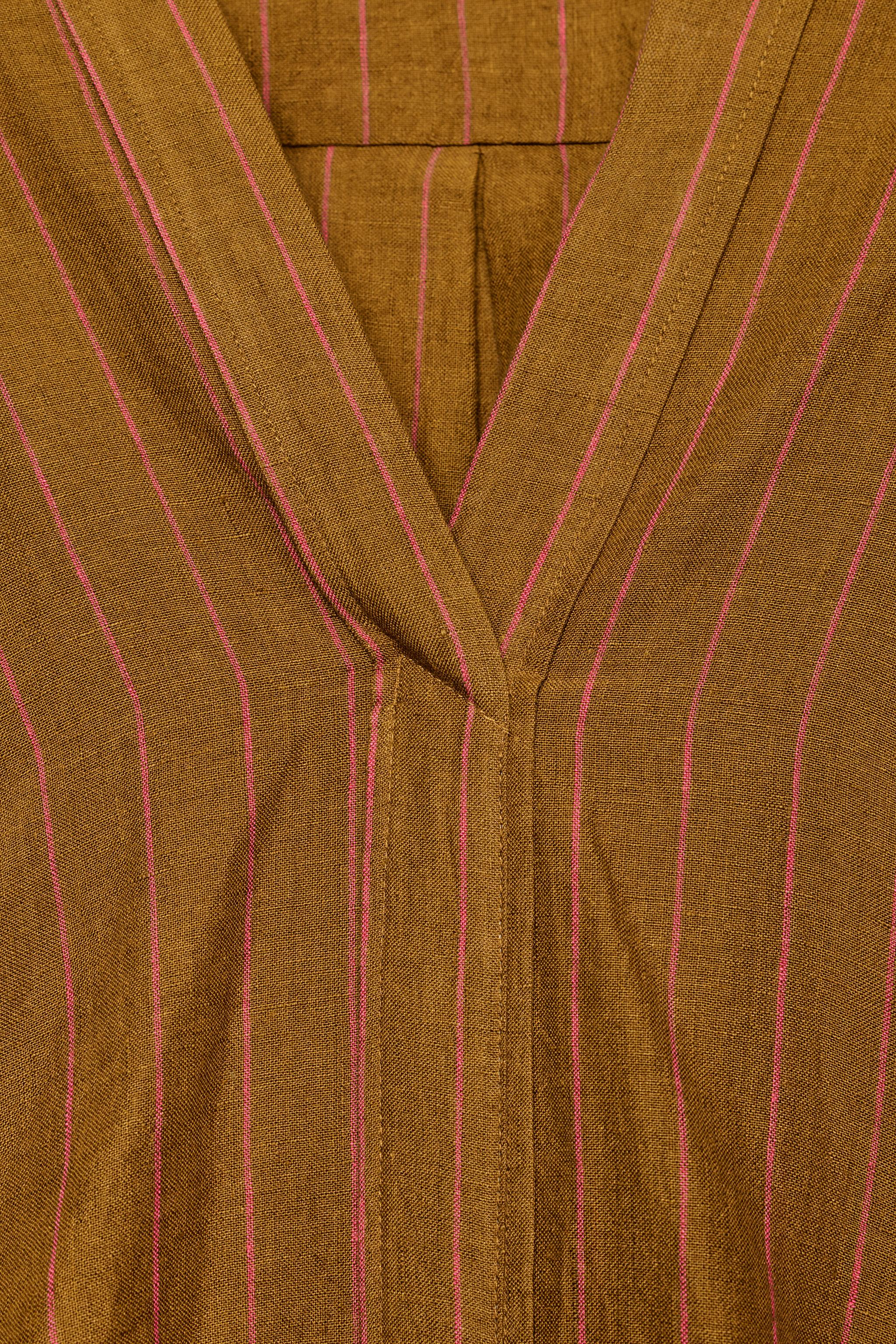 100% LINEN STRIPED SHIRT